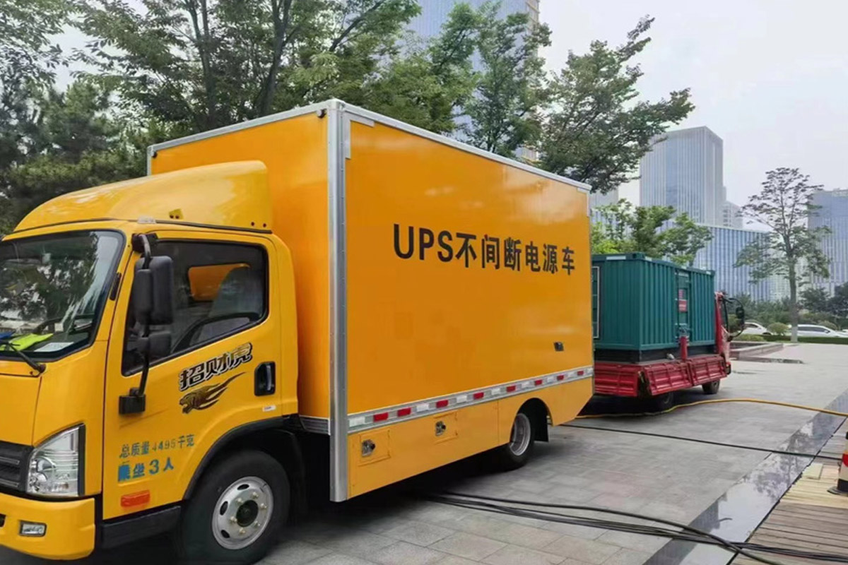 长宁发电机租赁施工现场