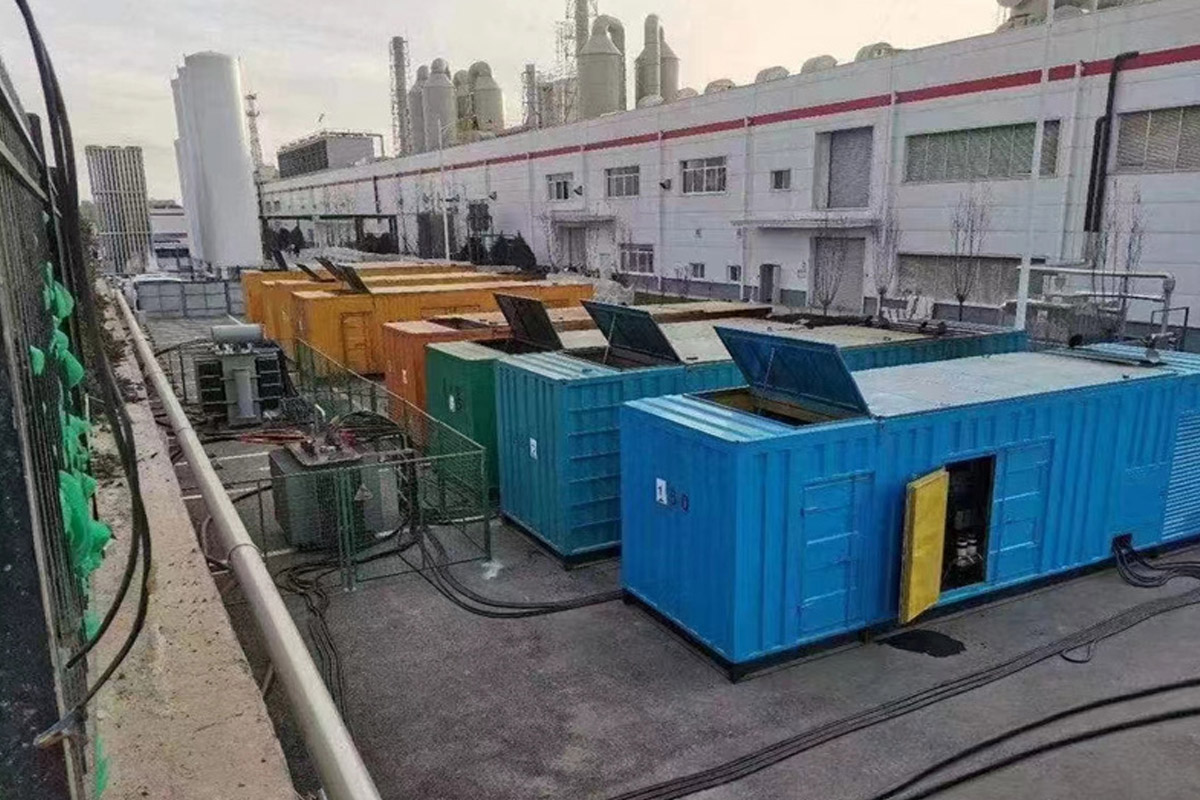 长宁发电机租赁施工现场